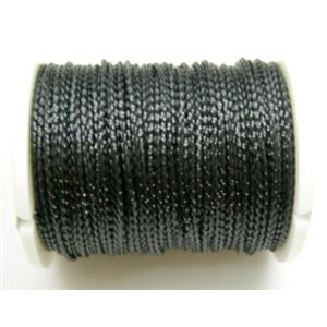 Metallic Cord, Black, 0.8mm, 100m per roll [WIRE-GOLD-C02]