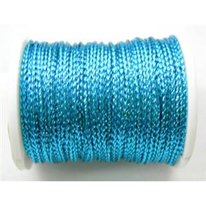 Metallic Cord, Sky Blue, 0.8mm, 100m per roll [WIRE-GOLD-C09]