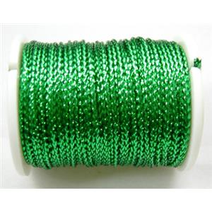 Metallic Cord, Green, 0.8mm, 100m per roll [WIRE-GOLD-C10]