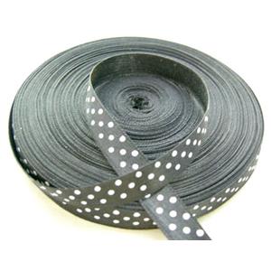 Black Satin Ribbon, 25mm wide, 50yards per roll [WIRE-SSRF02-25MM]