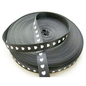 Black Satin Ribbon, 25mm wide, 50yards per roll [WIRE-SSRH02-25MM]