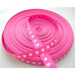 Hot Pink Satin Ribbon, 10mm wide, 50yards per roll [WIRE-SSRH04-10MM]