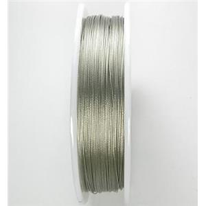 Jewelry binding wire Tiger tail, silver color, 0.3mm, 100meters per roll [WIRE-TT30-1]