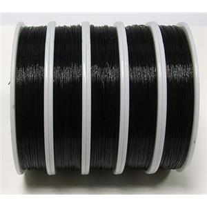 black Tiger steel tail, Jewelry binding wire, approx 0.45mm, 70meters per roll [WIRE-TT45-20]