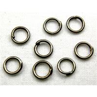 Jump Rings, iron, black, 6mm dia [FDCJR18BK-6MM]