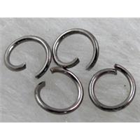 black open mouth iron Jump Rings, approx 6mm dia [FDCJR19BK-6MM]