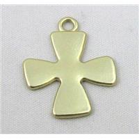 cross alloy pendant, duck-gold, approx 23x25mm [FDSTYA2135]