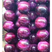 hotpink Tiger eye beads, AA Grade, round, 8mm dia, 50pcs per st [GAM16AA-8MM]