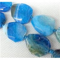 Agate Slice beads, freeform, blue, approx 25-35mm [GAS392]