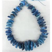 blue Rock Agate beads necklace chain, heishi, approx 16-35mm [GAS551]