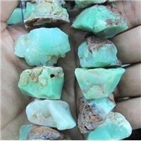 natural Australian Chrysoprase bead chips, freeform, nugget, green, approx 15-25mm. 15 inches [GASA1231]