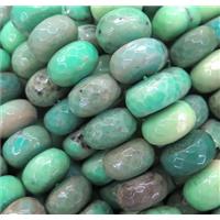 Natural Green Grass Agate Beads Faceted Rondelle, approx 12x16mm [GMLB131-12X16MM]