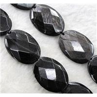 hypersthene beads, faceted oval, approx 15x20mm, 15.5 inches [GMLB494-15X20MM]