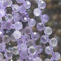 amethyst bead, faceted teardrop, approx 8-9mm [GMOT194]