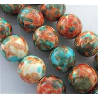 rainforest stone bead, stability, round, 20mm dia, approx 20pcs per st [GMRCS06C01-20MM]