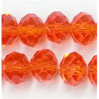 Chinese Crystal Beads, Faceted Rondelle, red, 6mm dia, 100pcs per st [GSICC01C44-6MM]