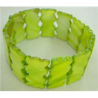 freshwater shell bracelet, stretchy, olive, 30mm wide,60mm diameter [SHEBR01]