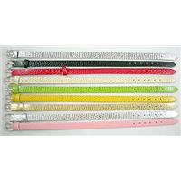 Mixed PU Leather Cord Lug Open-End Trench Style Strap Band, 8mm wide, 22cm length [WIRELT004]