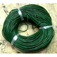 Leather Rope For Jewelry Binding, deep-green, 2mm [WIRELT032]