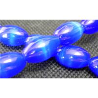 Cats eye beads, rice, deep blue, 8x5mm, 50 beads per st. [CATE-RICE-3-8X5]