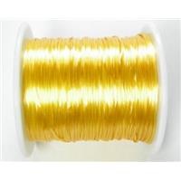 Crystal wire, stretchy, flat, lt.yellow, 16.2meters per roll [WIRE-CRY-20]