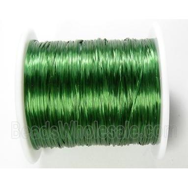Crystal wire, stretchy, flat, deep green
