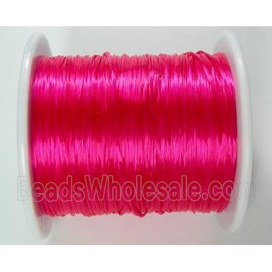 stretchy Crystal wire, flat, hot-pink