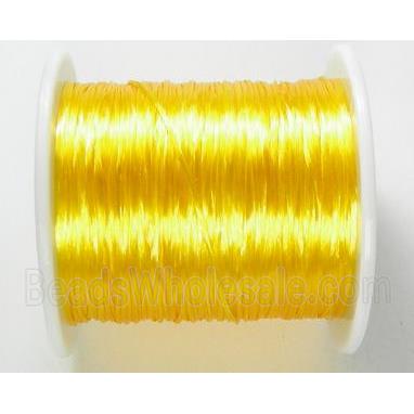 stretchy Crystal wire, flat, yellow