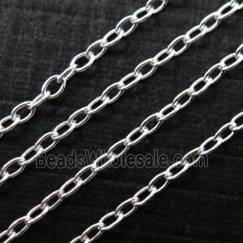 Sterling Silver Tiny Cable Oval Chain