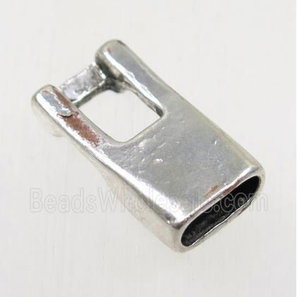 tibetan silver cord end, non-nickel