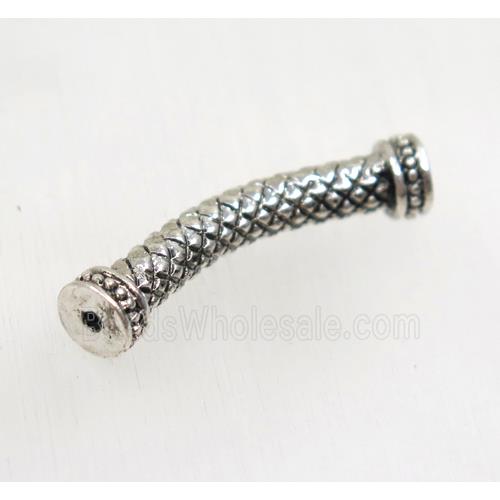 tibetan silver zinc tube beads, non-nickel