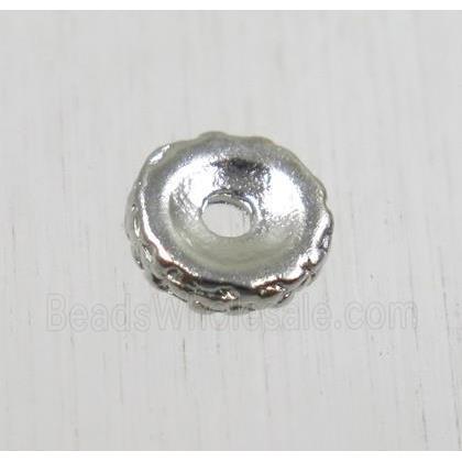 tibetan silver zinc beadcap, non-nickel