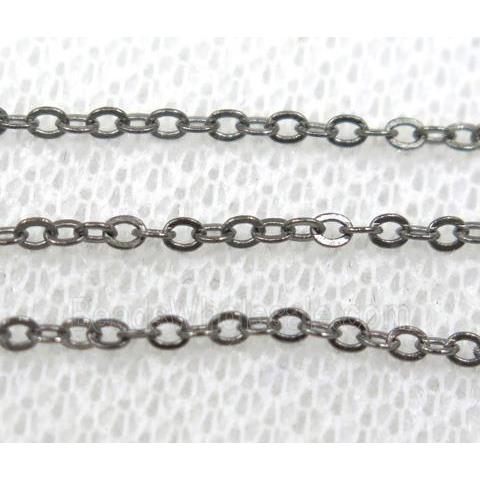copper chain, flat, black plated