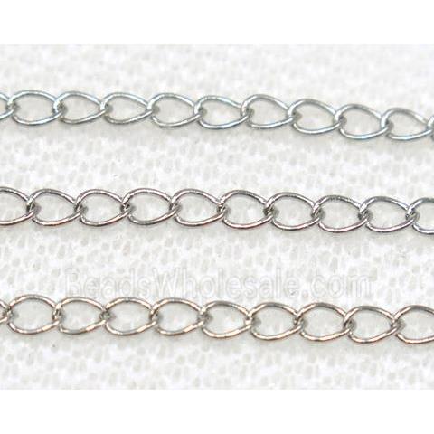 copper chain, platinum plated