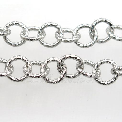 Iron chain, platinum plated