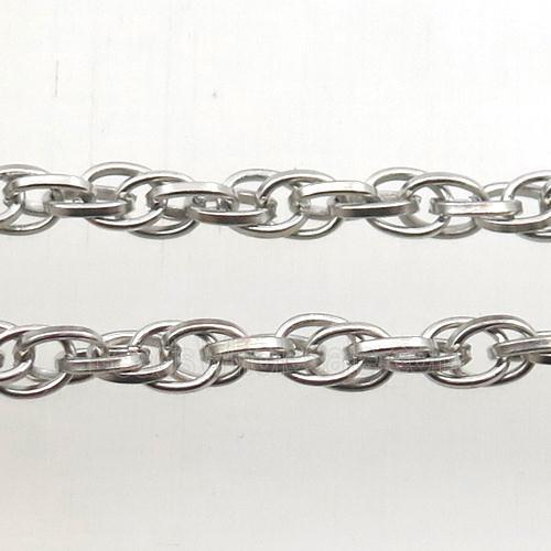 iron Rope Chain, platinum plated