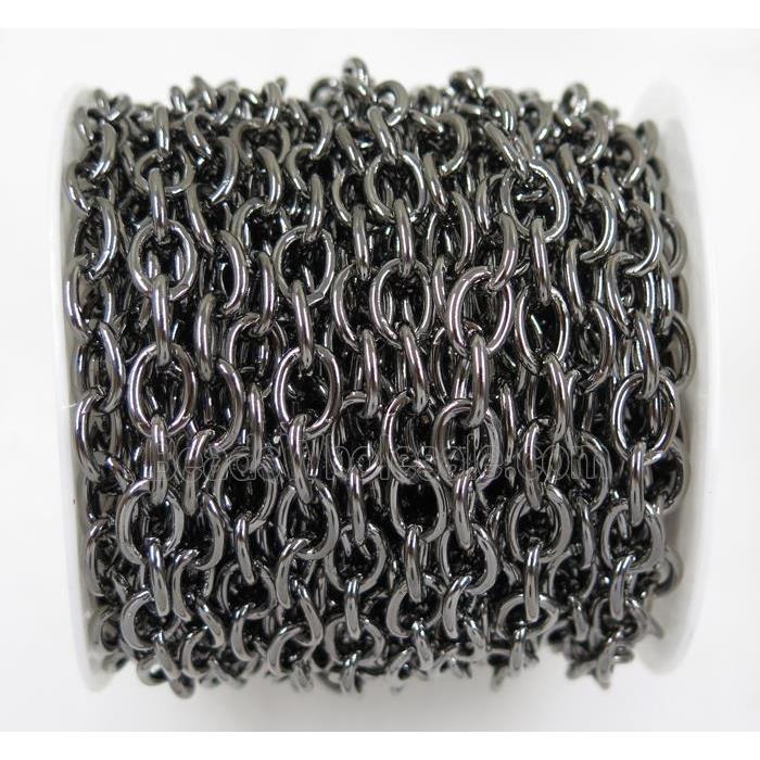 iron chain, black plated