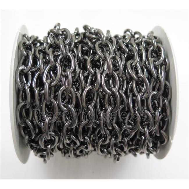 iron chain, black plated