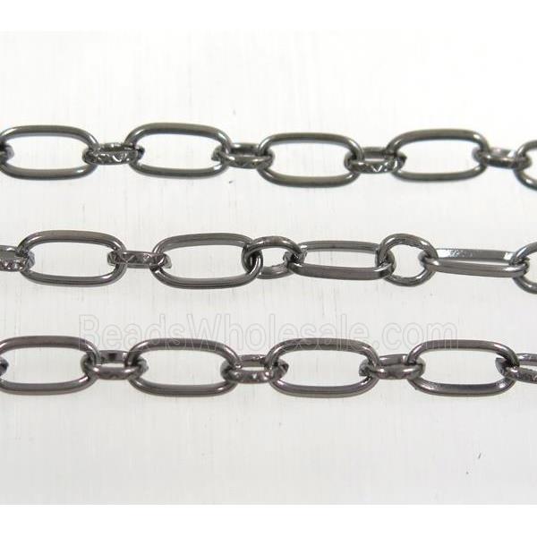 iron chain, black plated