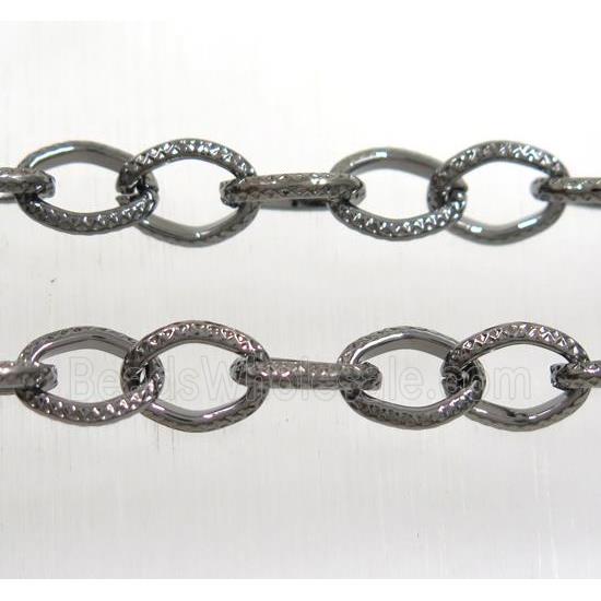 iron chain, black plated