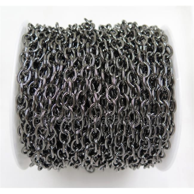 iron chain, black plated