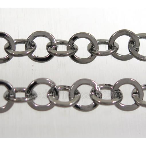 iron chain, black plated