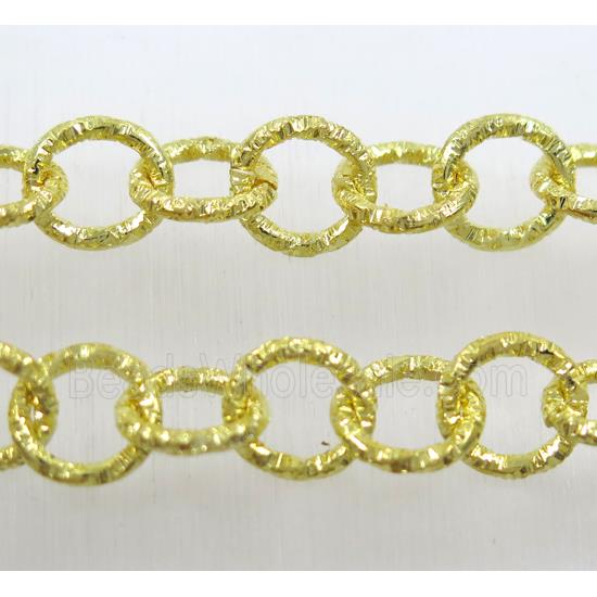 iron chain, gold plated