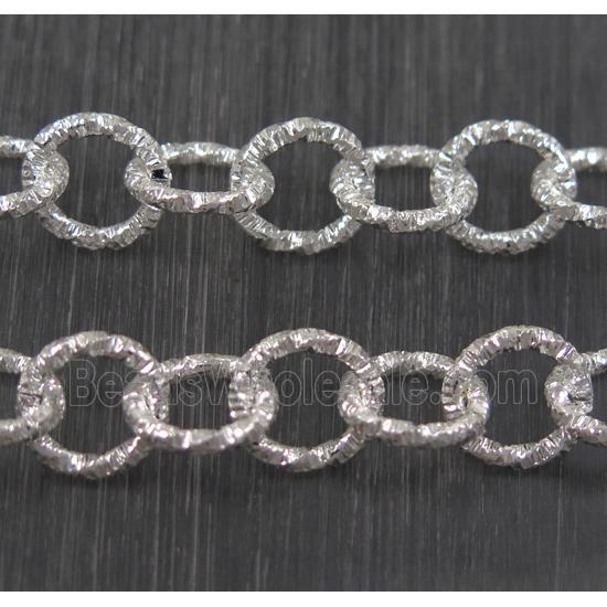 iron chain, silver plated