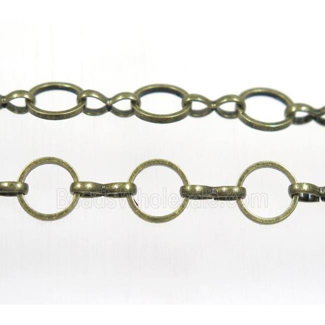 copper chain, antique bronze