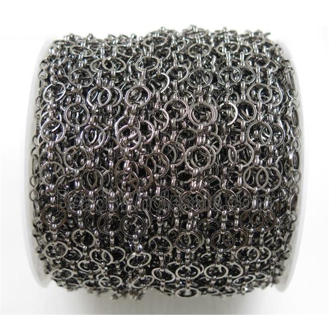 copper chain, black plated