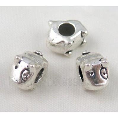 bead, tibetan silver Non-Nickel