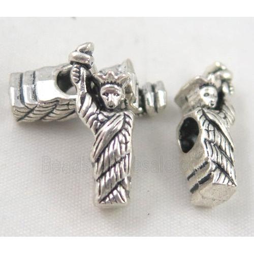 bead, tibetan silver Non-Nickel