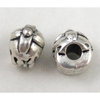 bead, tibetan silver Non-Nickel