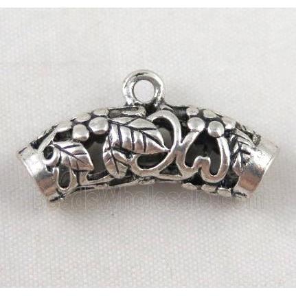 Tibetan silver hanger bead, Non-Nickel